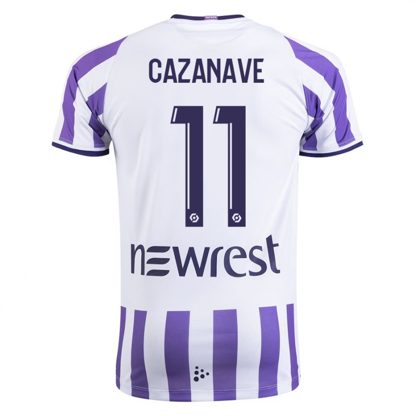 Bambino Maglia Julie Cazanave #11 Bianco Kit Gara Home 2023/24 Maglietta