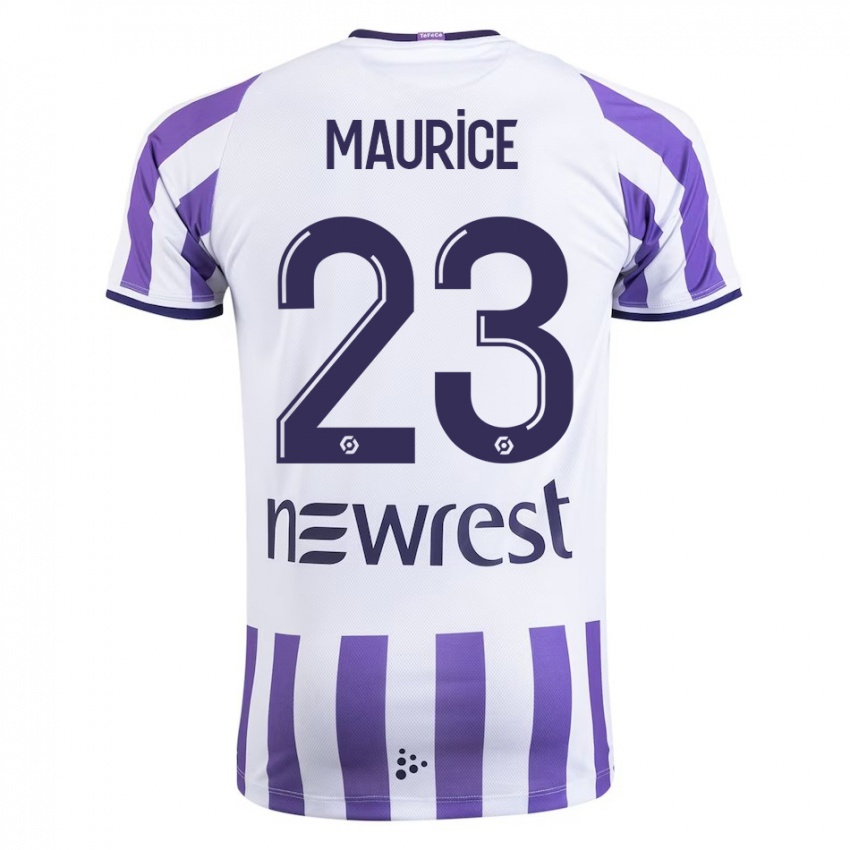 Bambino Maglia Sandra Maurice #23 Bianco Kit Gara Home 2023/24 Maglietta