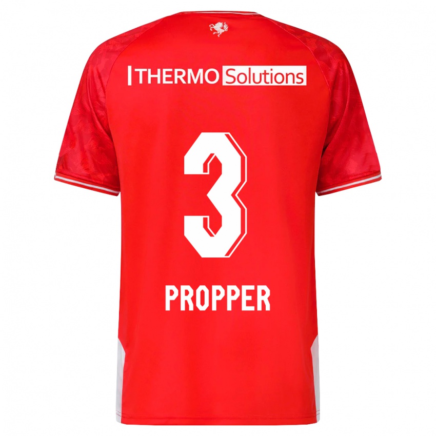 Bambino Maglia Robin Pröpper #3 Rosso Kit Gara Home 2023/24 Maglietta