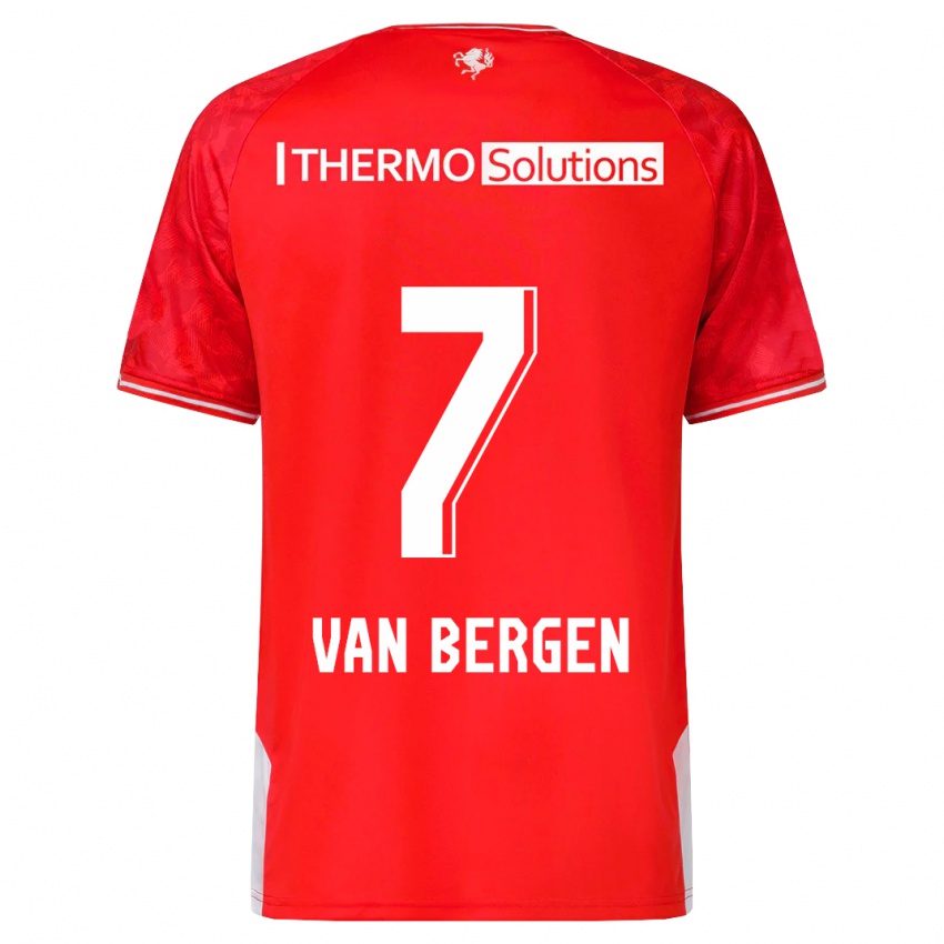 Bambino Maglia Mitchell Van Bergen #7 Rosso Kit Gara Home 2023/24 Maglietta