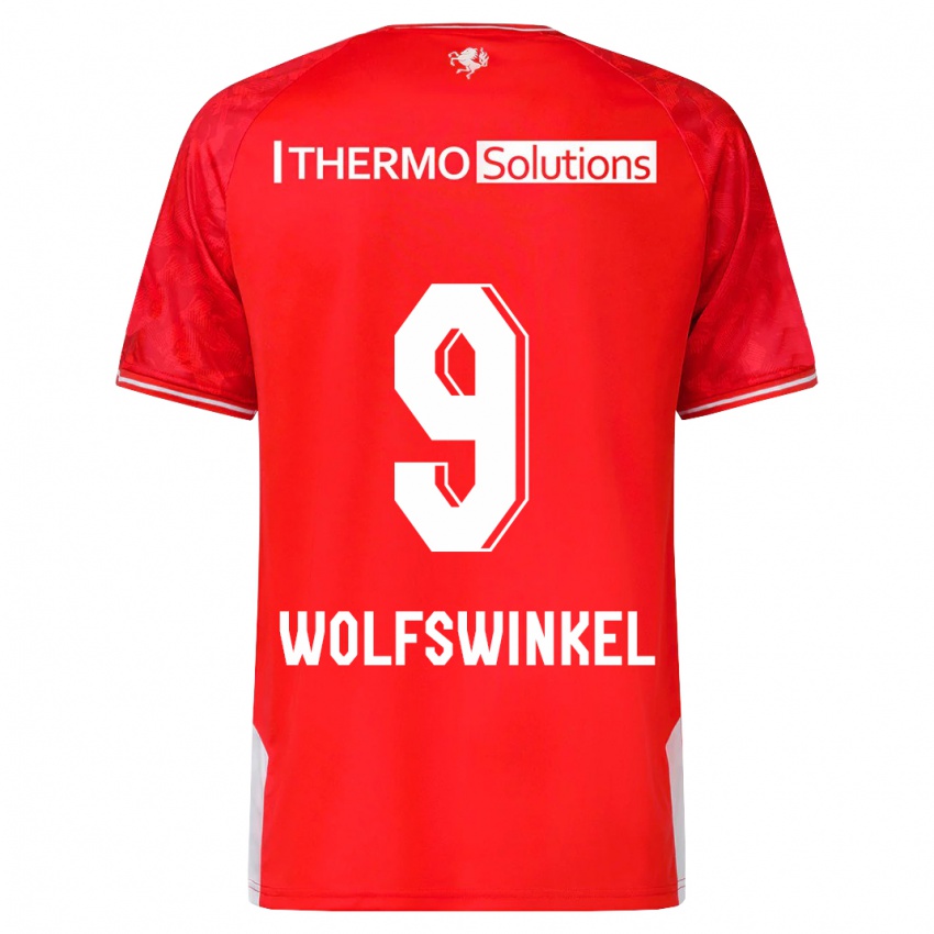 Bambino Maglia Ricky Van Wolfswinkel #9 Rosso Kit Gara Home 2023/24 Maglietta