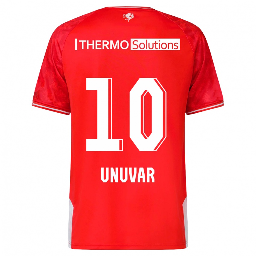 Bambino Maglia Naci Ünüvar #10 Rosso Kit Gara Home 2023/24 Maglietta