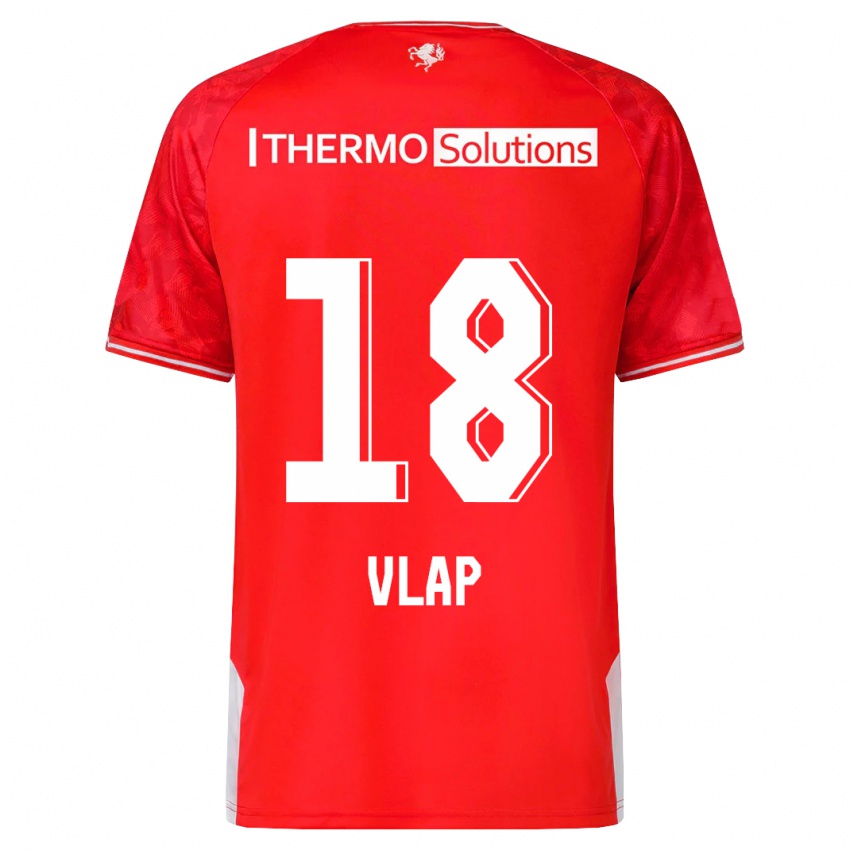 Bambino Maglia Michel Vlap #18 Rosso Kit Gara Home 2023/24 Maglietta