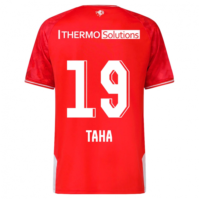 Bambino Maglia Younes Taha #19 Rosso Kit Gara Home 2023/24 Maglietta