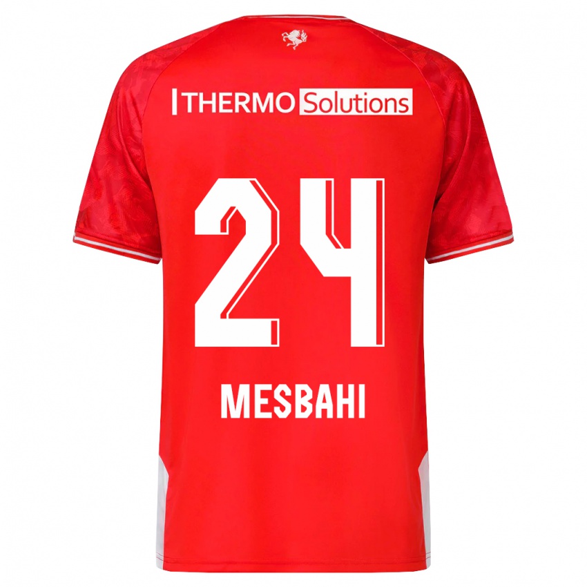 Bambino Maglia Juliën Mesbahi #24 Rosso Kit Gara Home 2023/24 Maglietta