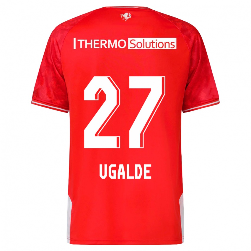 Bambino Maglia Manfred Ugalde #27 Rosso Kit Gara Home 2023/24 Maglietta