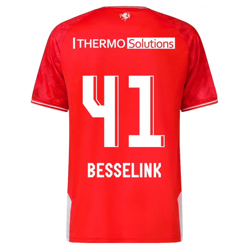 Bambino Maglia Gijs Besselink #41 Rosso Kit Gara Home 2023/24 Maglietta