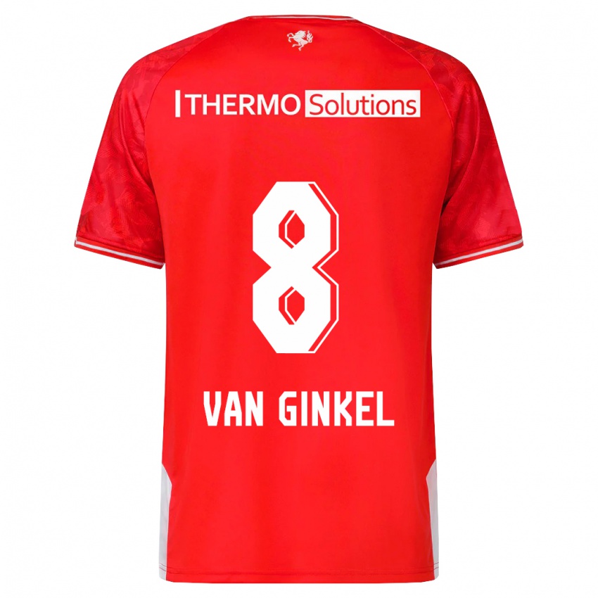 Bambino Maglia Danique Van Ginkel #8 Rosso Kit Gara Home 2023/24 Maglietta