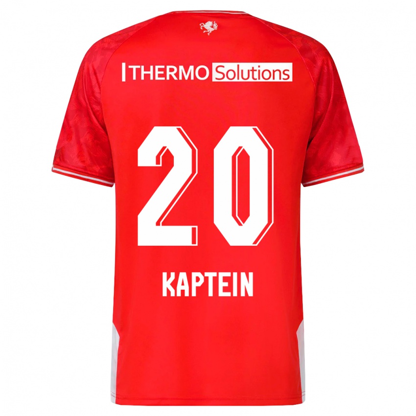 Bambino Maglia Wieke Kaptein #20 Rosso Kit Gara Home 2023/24 Maglietta