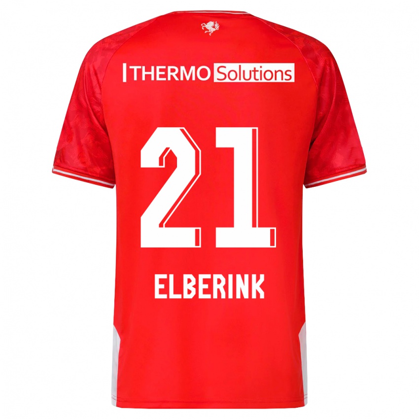 Bambino Maglia Eva Oude Elberink #21 Rosso Kit Gara Home 2023/24 Maglietta