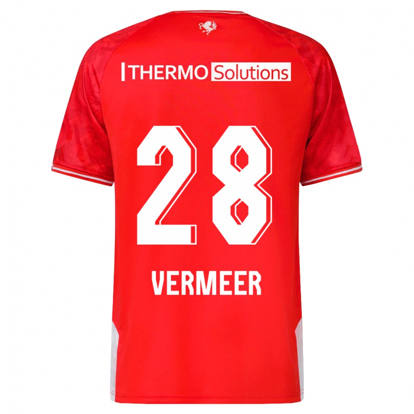 Bambino Maglia Sofie Rianne Vermeer #28 Rosso Kit Gara Home 2023/24 Maglietta