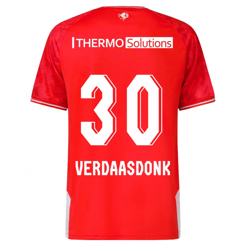 Bambino Maglia Suus Verdaasdonk #30 Rosso Kit Gara Home 2023/24 Maglietta