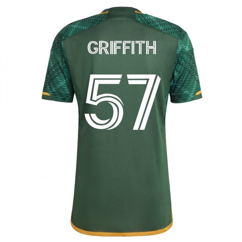 Bambino Maglia Víctor Griffith #57 Verde Kit Gara Home 2023/24 Maglietta