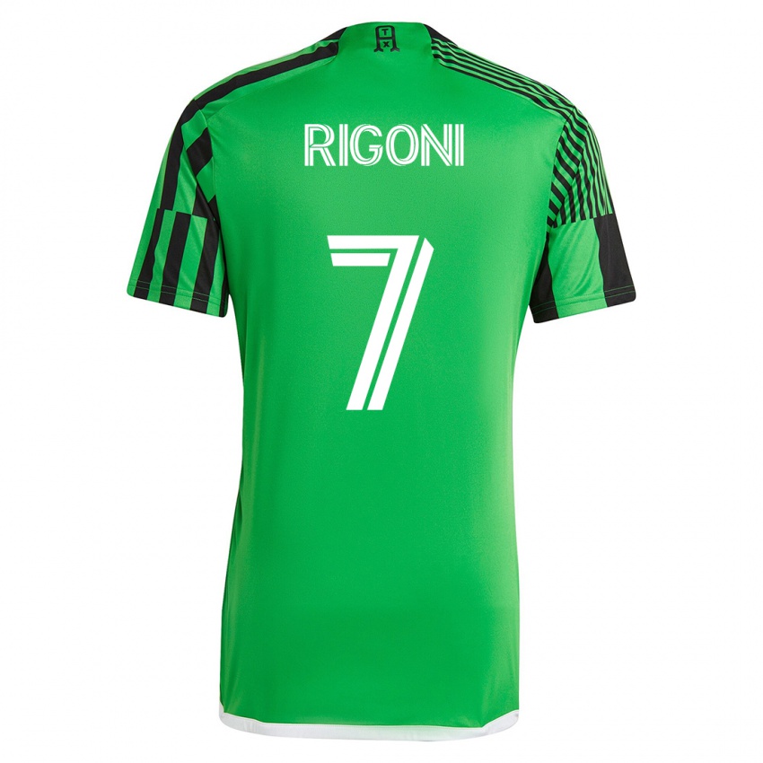 Bambino Maglia Emiliano Rigoni #7 Verde Nero Kit Gara Home 2023/24 Maglietta