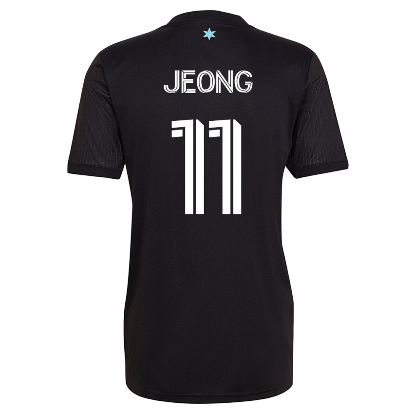 Bambino Maglia Sang-Bin Jeong #11 Nero Kit Gara Home 2023/24 Maglietta