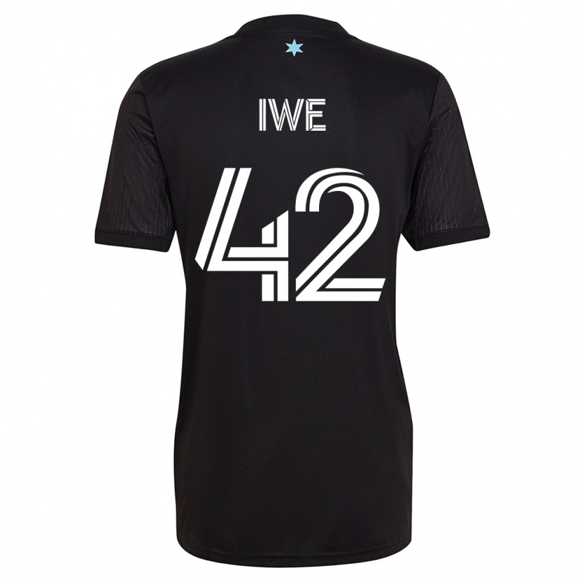 Bambino Maglia Emmanuel Iwe #42 Nero Kit Gara Home 2023/24 Maglietta