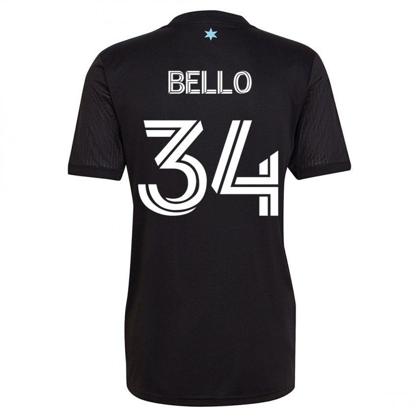 Bambino Maglia Zaydan Bello #34 Nero Kit Gara Home 2023/24 Maglietta