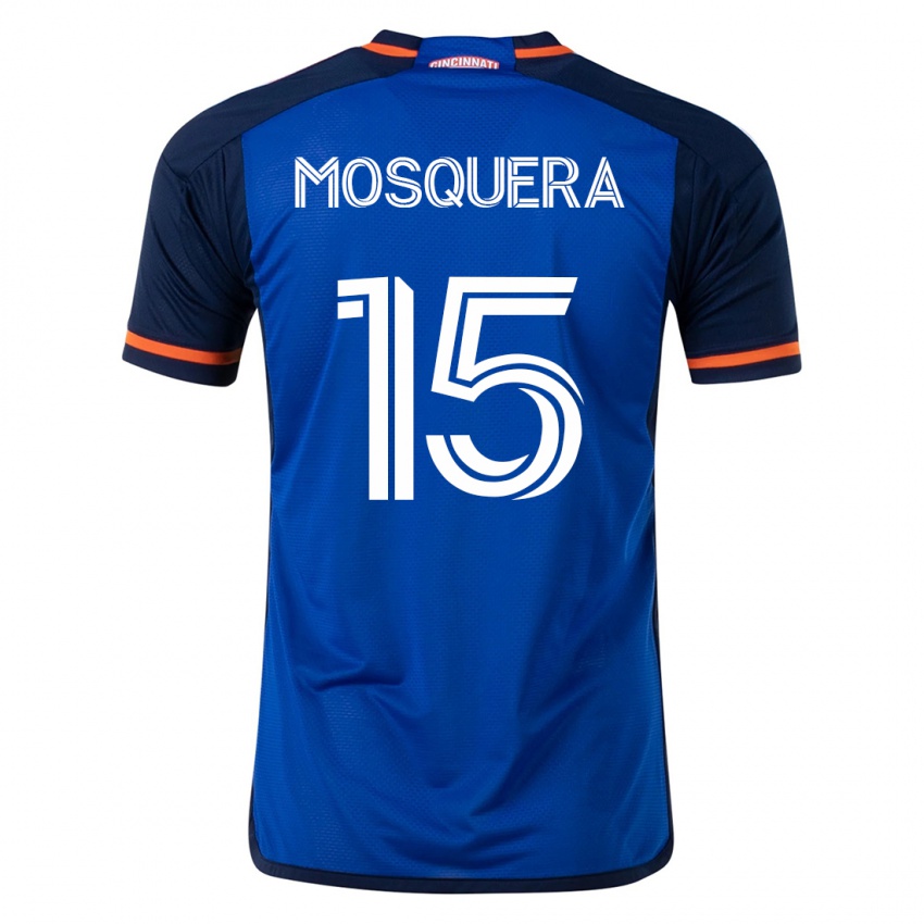 Bambino Maglia Yerson Mosquera #15 Blu Kit Gara Home 2023/24 Maglietta