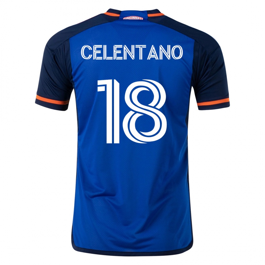 Bambino Maglia Roman Celentano #18 Blu Kit Gara Home 2023/24 Maglietta