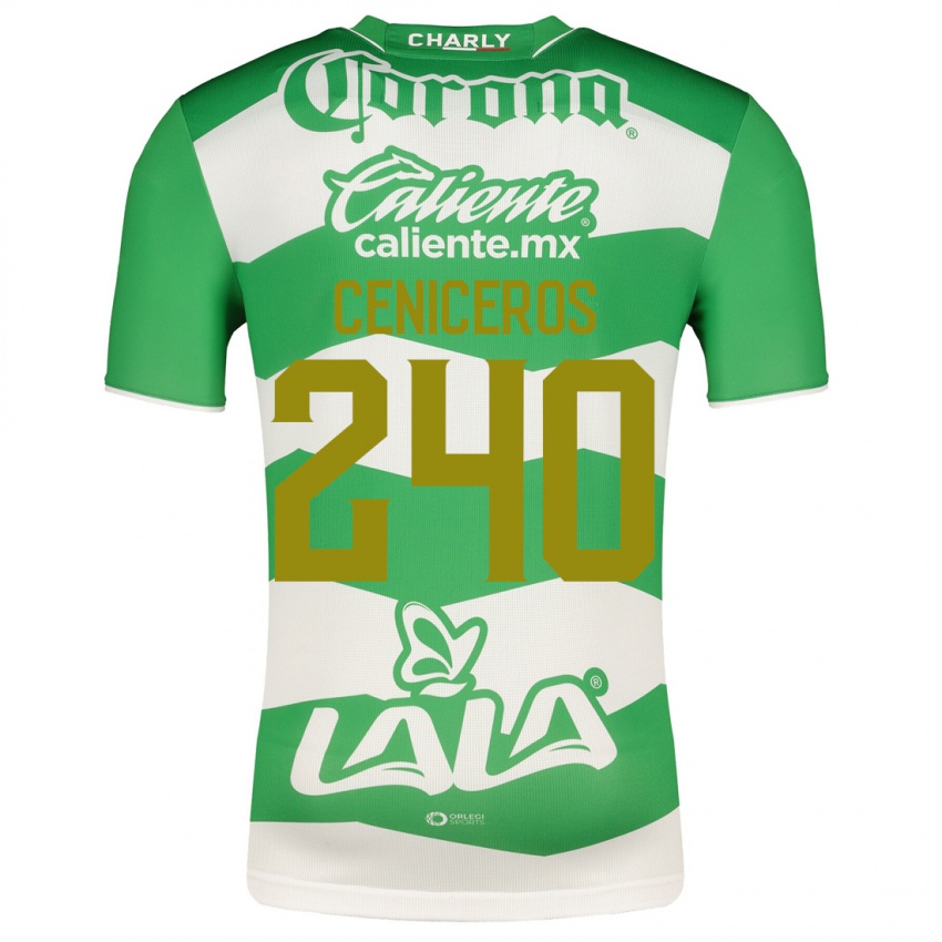 Bambino Maglia Carlos Ceniceros #240 Verde Kit Gara Home 2023/24 Maglietta