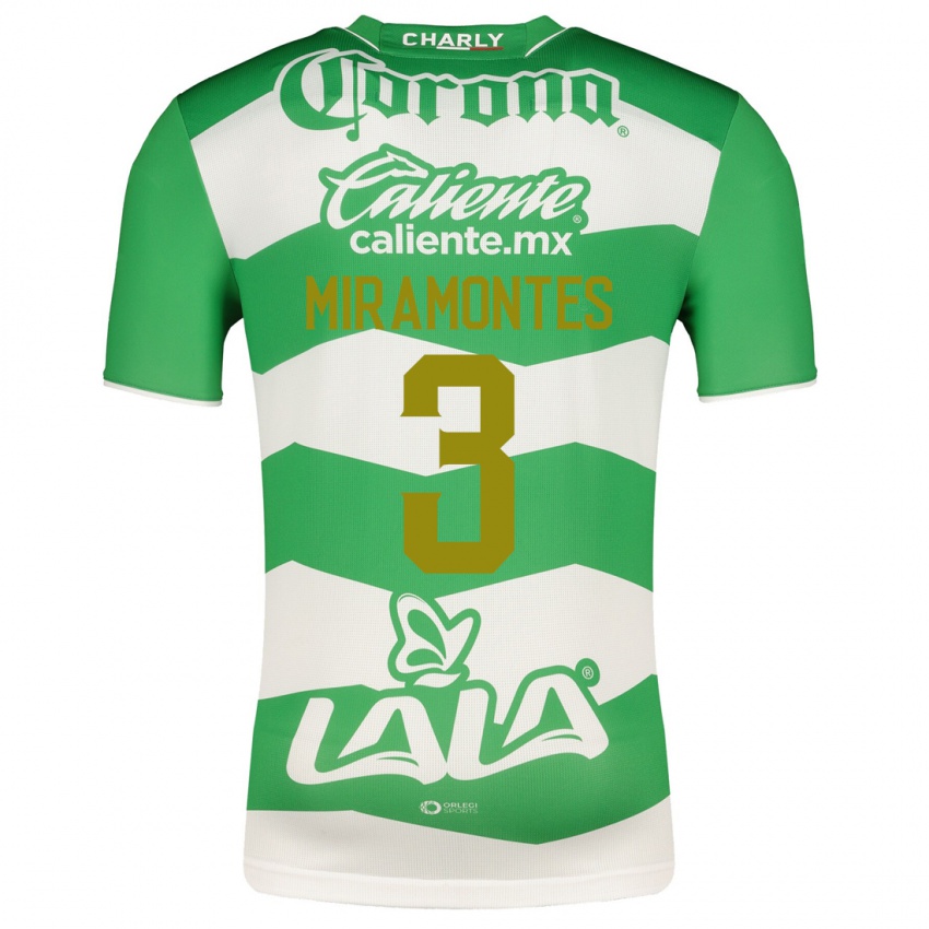 Bambino Maglia Natalia Miramontes #3 Verde Kit Gara Home 2023/24 Maglietta