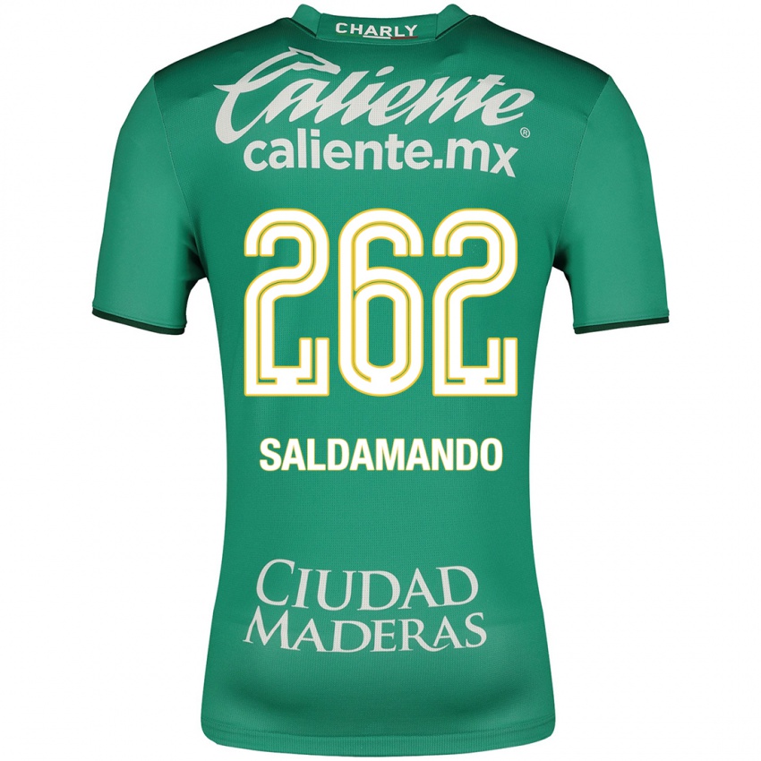 Bambino Maglia José Saldamando #262 Verde Kit Gara Home 2023/24 Maglietta