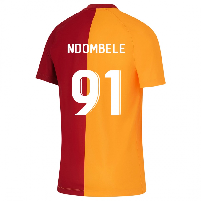 Bambino Maglia Tanguy Ndombele #91 Arancia Kit Gara Home 2023/24 Maglietta