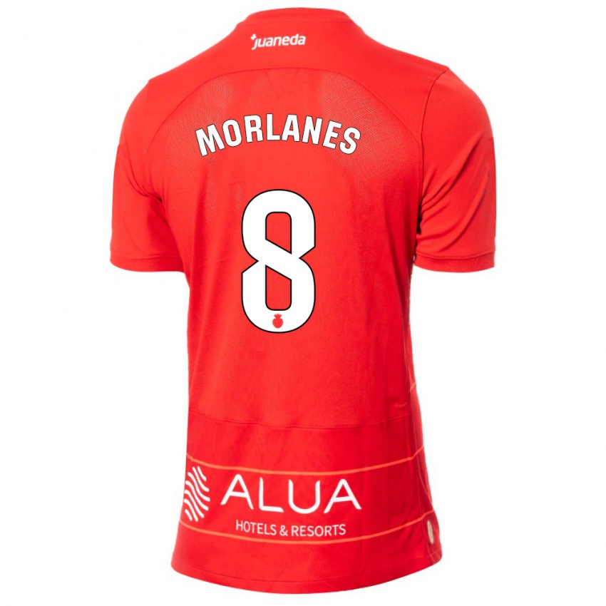 Bambino Maglia Manu Morlanes #8 Rosso Kit Gara Home 2023/24 Maglietta