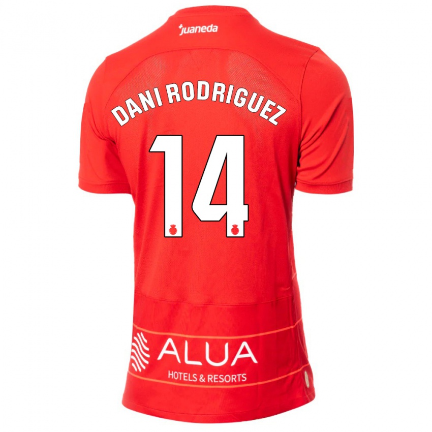 Bambino Maglia Dani Rodríguez #14 Rosso Kit Gara Home 2023/24 Maglietta