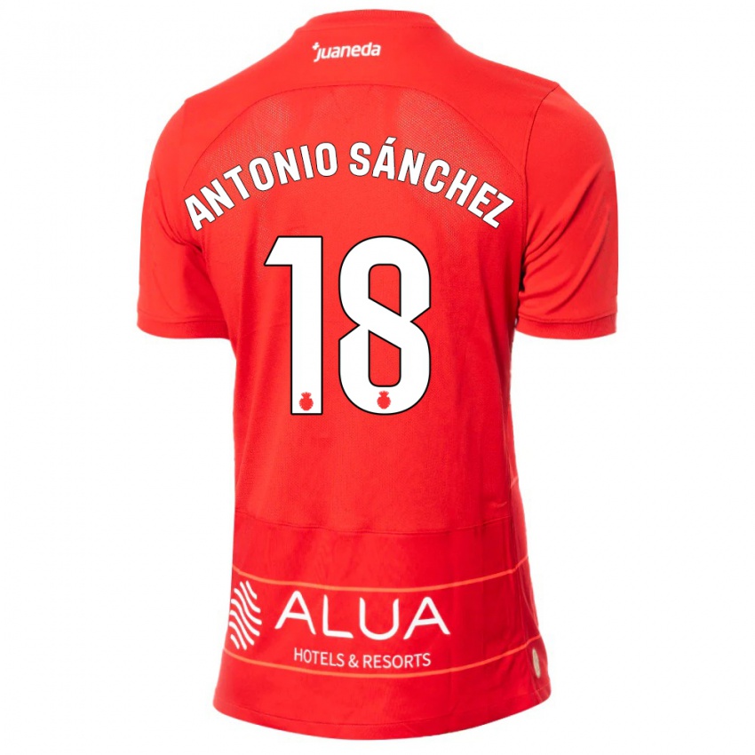 Bambino Maglia Antonio Sánchez #18 Rosso Kit Gara Home 2023/24 Maglietta