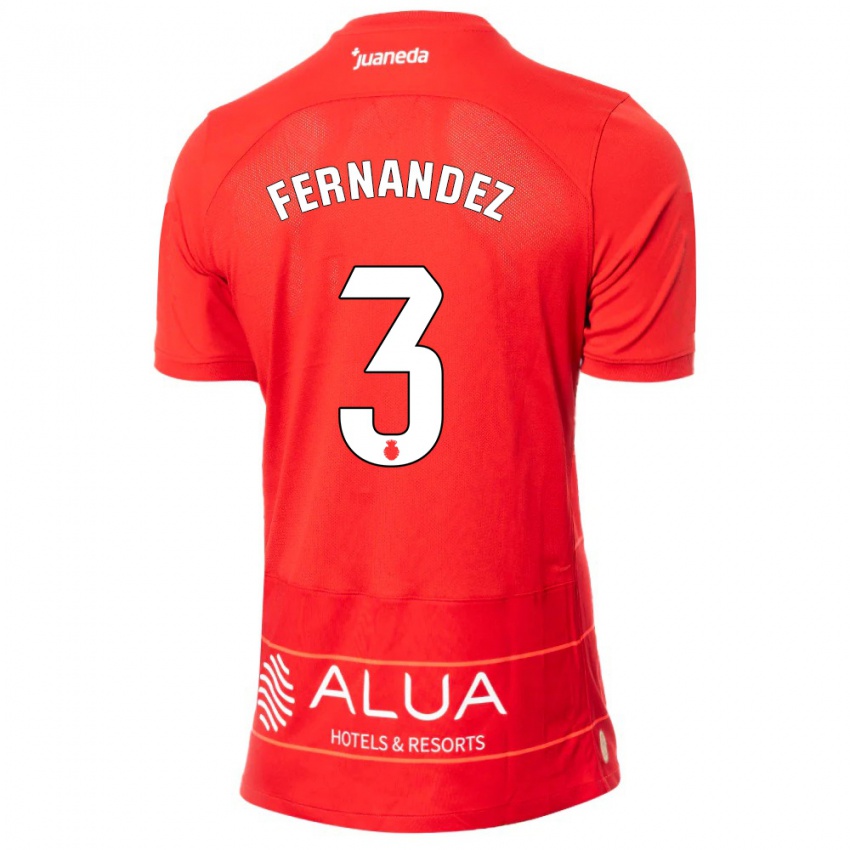 Bambino Maglia Marcos Fernández #3 Rosso Kit Gara Home 2023/24 Maglietta