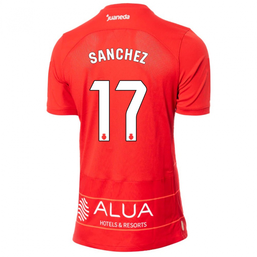 Bambino Maglia Avelino Sánchez #17 Rosso Kit Gara Home 2023/24 Maglietta