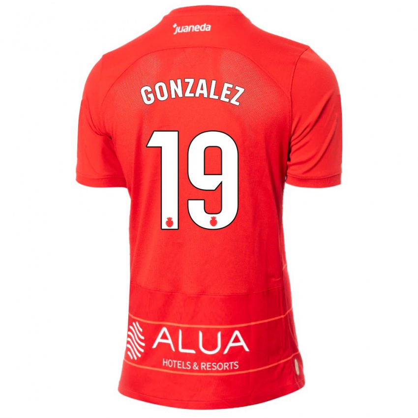 Bambino Maglia Adrià González #19 Rosso Kit Gara Home 2023/24 Maglietta