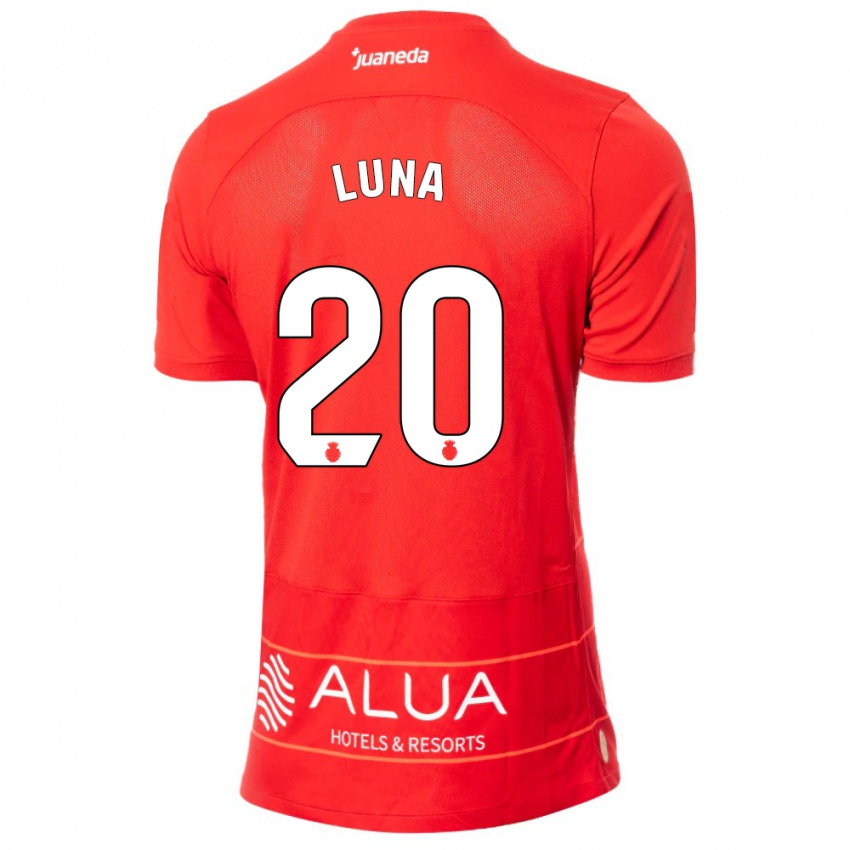 Bambino Maglia Daniel Luna #20 Rosso Kit Gara Home 2023/24 Maglietta