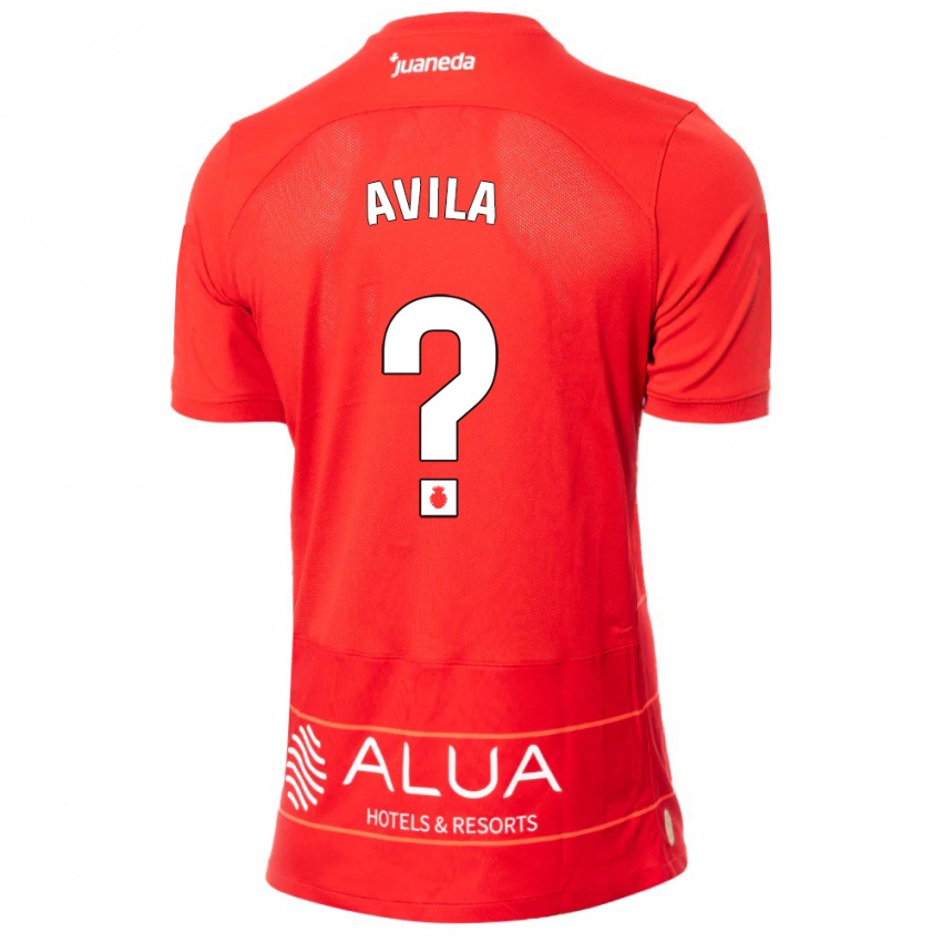 Bambino Maglia Santiago Avila #0 Rosso Kit Gara Home 2023/24 Maglietta