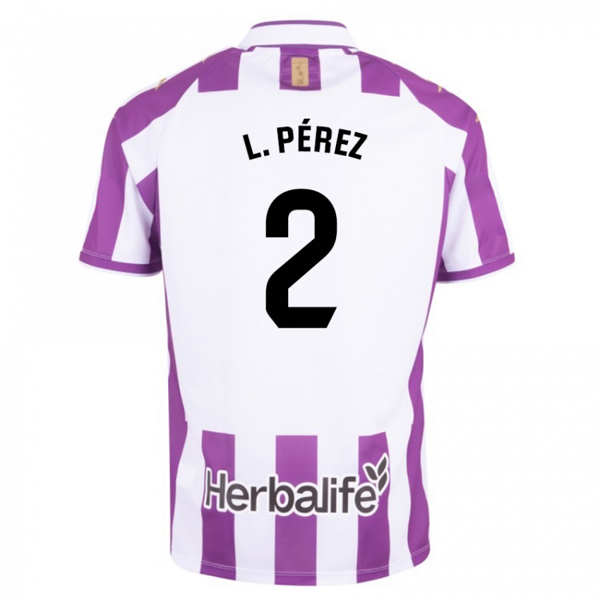 Bambino Maglia Luis Pérez #2 Porpora Kit Gara Home 2023/24 Maglietta