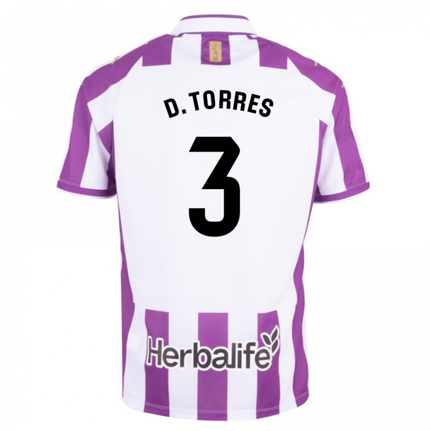 Bambino Maglia David Torres #3 Porpora Kit Gara Home 2023/24 Maglietta