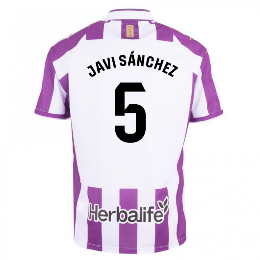 Bambino Maglia Javi Sánchez #5 Porpora Kit Gara Home 2023/24 Maglietta