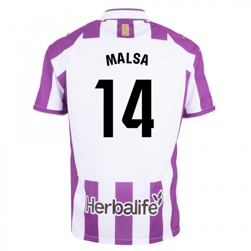 Bambino Maglia Mickaël Malsa #14 Porpora Kit Gara Home 2023/24 Maglietta