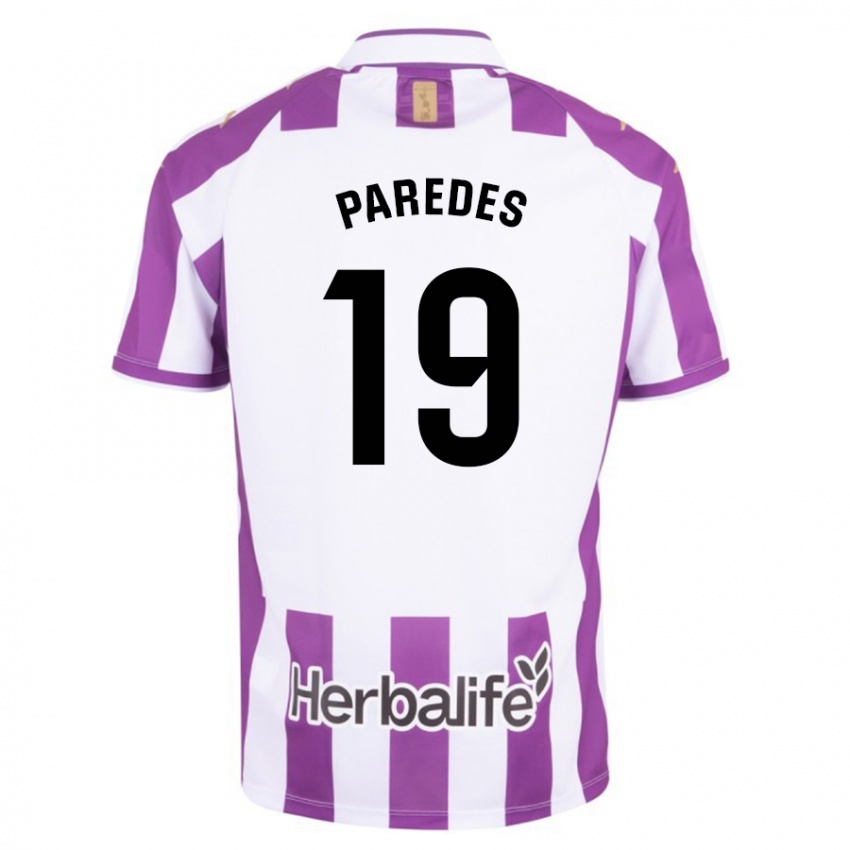 Bambino Maglia Yago Paredes #19 Porpora Kit Gara Home 2023/24 Maglietta