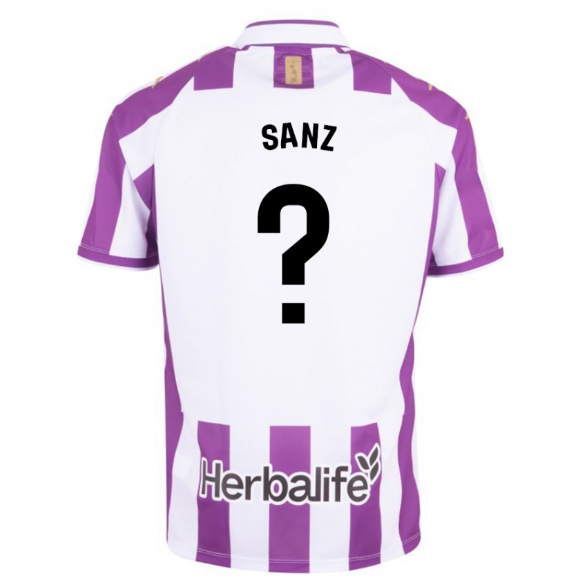 Bambino Maglia David Sanz #0 Porpora Kit Gara Home 2023/24 Maglietta