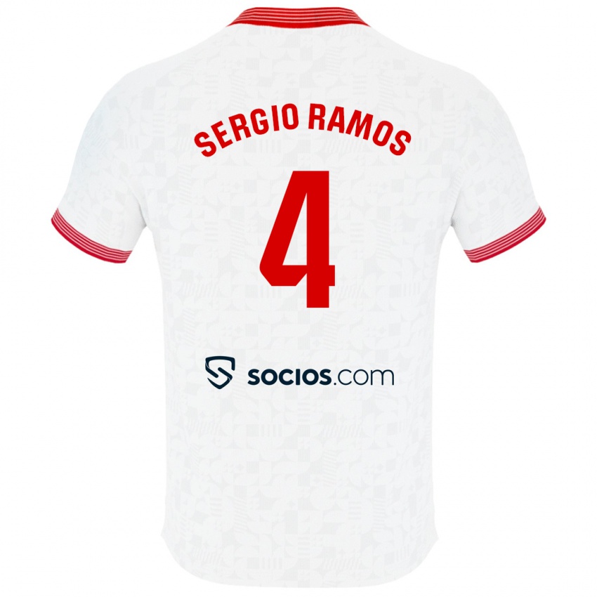 Bambino Maglia Sergio Ramos #4 Bianco Kit Gara Home 2023/24 Maglietta