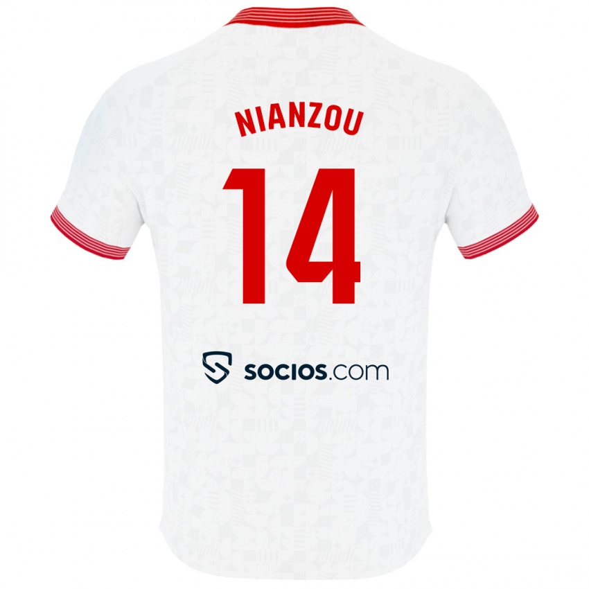 Bambino Maglia Tanguy Nianzou #14 Bianco Kit Gara Home 2023/24 Maglietta