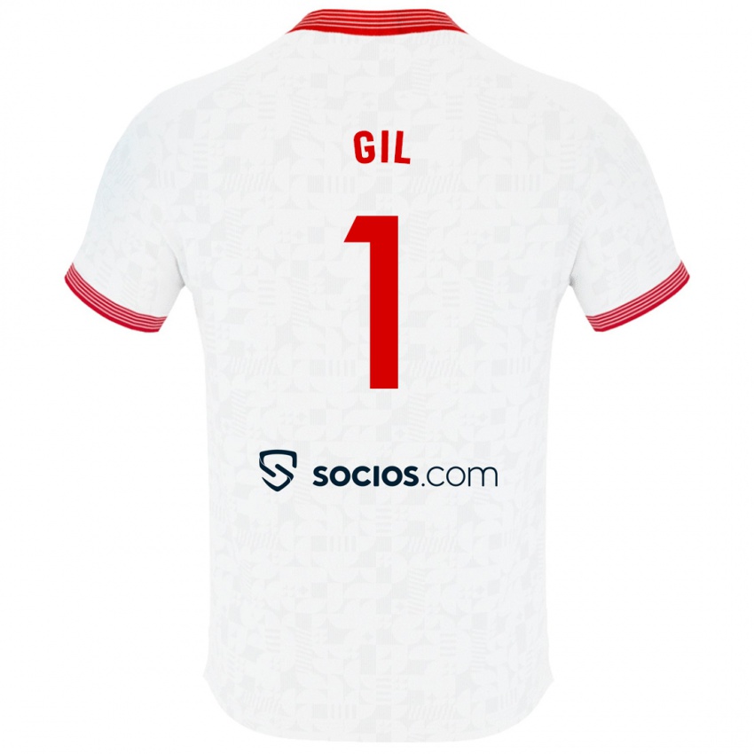 Bambino Maglia David Gil #1 Bianco Kit Gara Home 2023/24 Maglietta