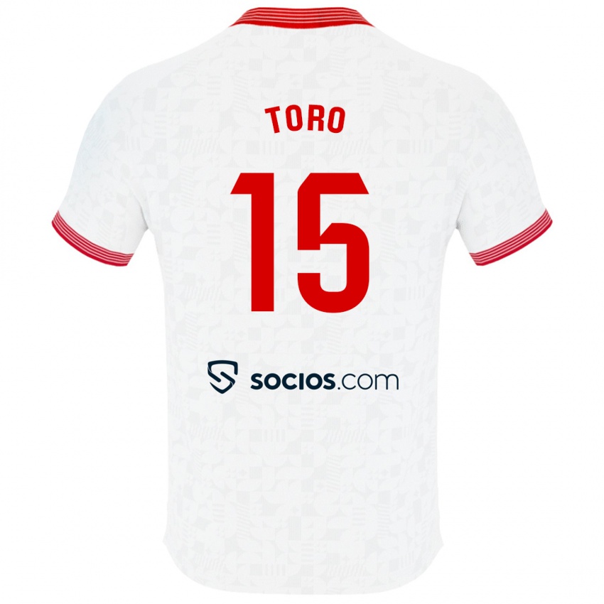 Bambino Maglia Juanan Toro #15 Bianco Kit Gara Home 2023/24 Maglietta