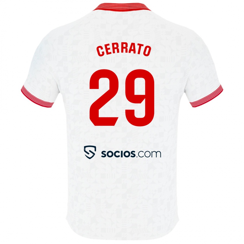 Bambino Maglia Alba Cerrato Izquierdo #29 Bianco Kit Gara Home 2023/24 Maglietta