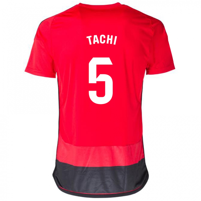 Bambino Maglia Tachi #5 Rosso Nero Kit Gara Home 2023/24 Maglietta