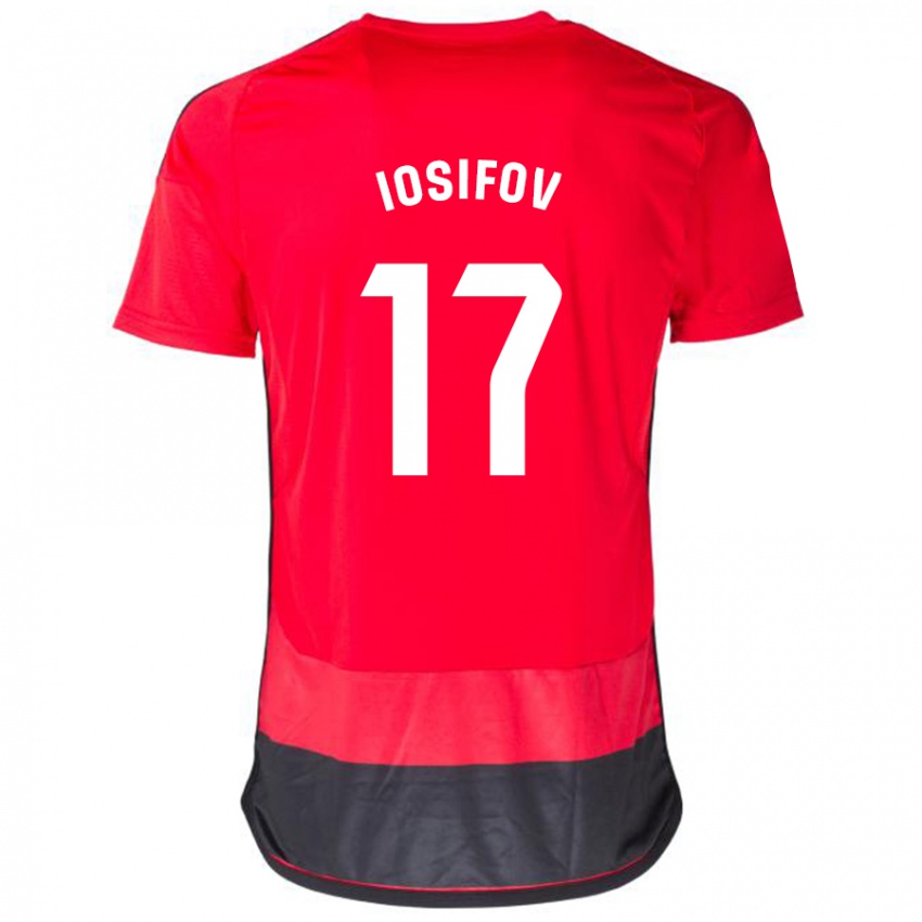 Bambino Maglia Nikita Iosifov #17 Rosso Nero Kit Gara Home 2023/24 Maglietta