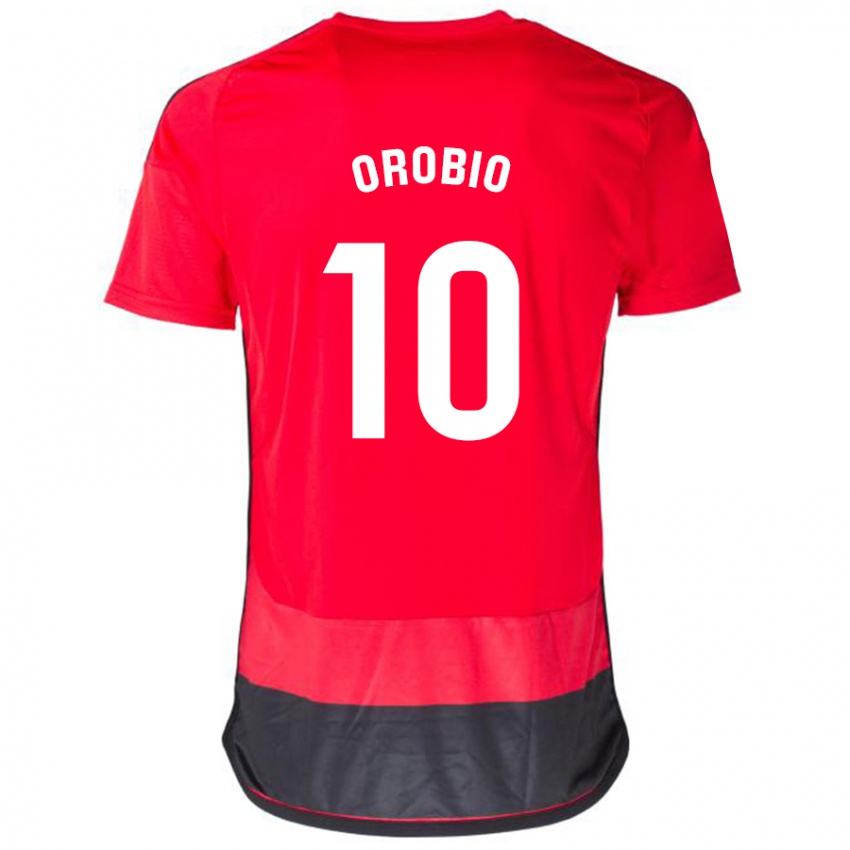 Bambino Maglia Ekhiotz Orobio #10 Rosso Nero Kit Gara Home 2023/24 Maglietta