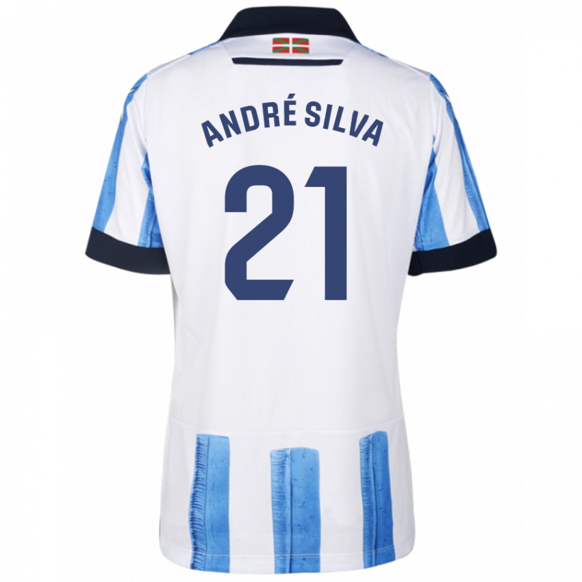 Bambino Maglia Andre Silva #21 Blu Bianco Kit Gara Home 2023/24 Maglietta